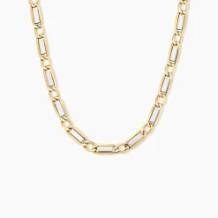 Collier Danae Plaquette Or Bicolore