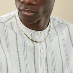 Collier Danae Plaquette Or Bicolore