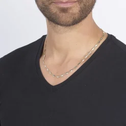 Collier Danae Plaquette Or Bicolore