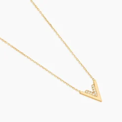 Collier Dao Or Jaune Oxyde De Zirconium