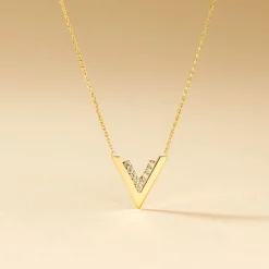 Collier Dao Or Jaune Oxyde De Zirconium