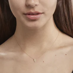 Collier Dao Or Jaune Oxyde De Zirconium