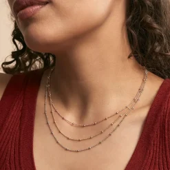 Collier Daralea Argent Tricolore