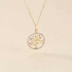 Collier Darell Or Jaune Oxyde De Zirconium