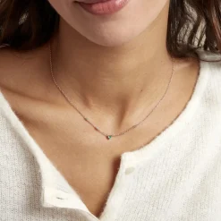 Collier Déclaration Argent Rose Oxyde De Zirconium