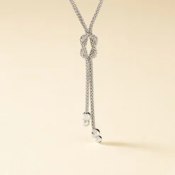 Collier Deauville Argent Blanc