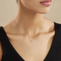 Collier Delicata Argent Blanc Oxyde De Zirconium