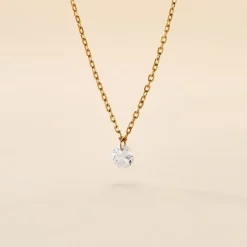 Collier Delma Plaqué Or Jaune Oxyde De Zirconium