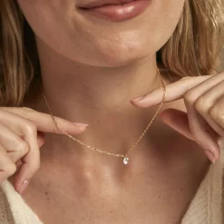 Collier Delma Plaqué Or Jaune Oxyde De Zirconium