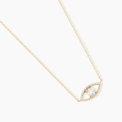 Collier Desiderio Or Jaune Oxyde De Zirconium