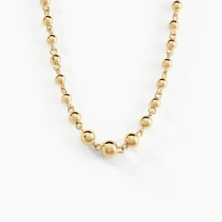 Collier Diona Diona Maille Boule Or Jaune