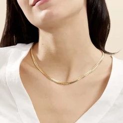 Collier Doline Maille Anglaise Or Jaune