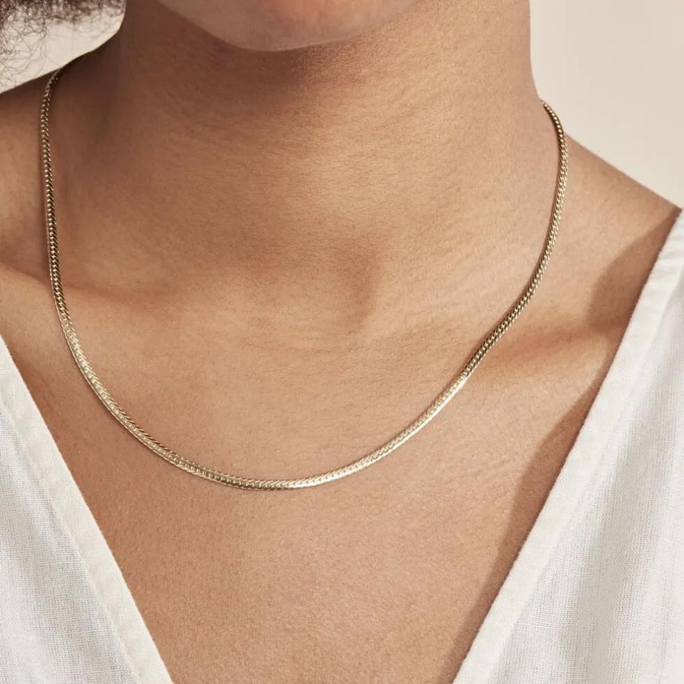 Collier Doline Maille Anglaise Or Jaune