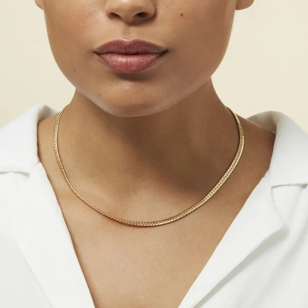 Collier Doline Maille Anglaise Or Jaune