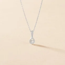 Collier Domitia Or Blanc Diamant