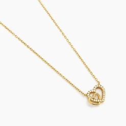 Collier Donatiane Argent Jaune Oxyde De Zirconium