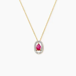 Collier Dorottya Or Jaune Rubis Diamant