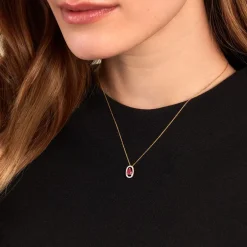 Collier Dorottya Or Jaune Rubis Diamant