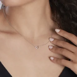 Collier Dorthea Argent Blanc Oxyde De Zirconium