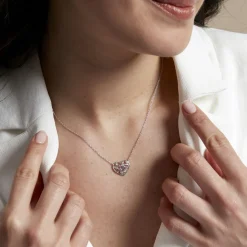 Collier Douglas Argent Blanc Oxyde De Zirconium