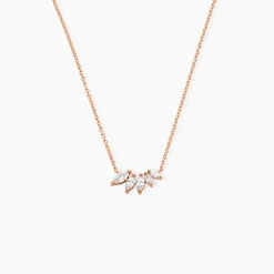 Collier Duchesse Argent Rose Oxyde De Zirconium