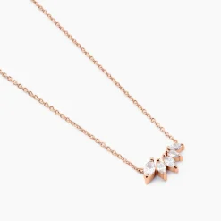 Collier Duchesse Argent Rose Oxyde De Zirconium