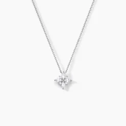 Collier Eclat Argent Blanc Oxyde De Zirconium