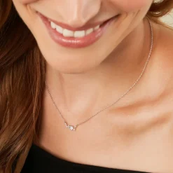 Collier Eclat d'Aurore Argent Blanc Oxyde De Zirconium