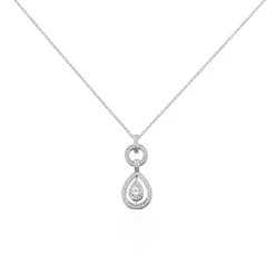 Collier Edward Argent Blanc Oxyde De Zirconium
