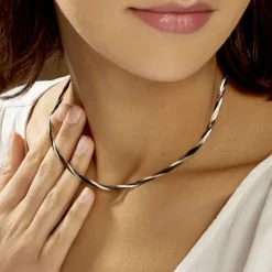 Collier Ehud Argent Bicolore