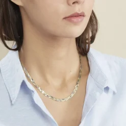 Collier Elae Argent Bicolore