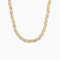 Collier Elae Argent Tricolore