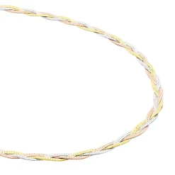 Collier Elae Argent Tricolore