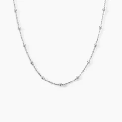 Collier Elea Argent Blanc
