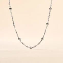 Collier Elea Argent Blanc