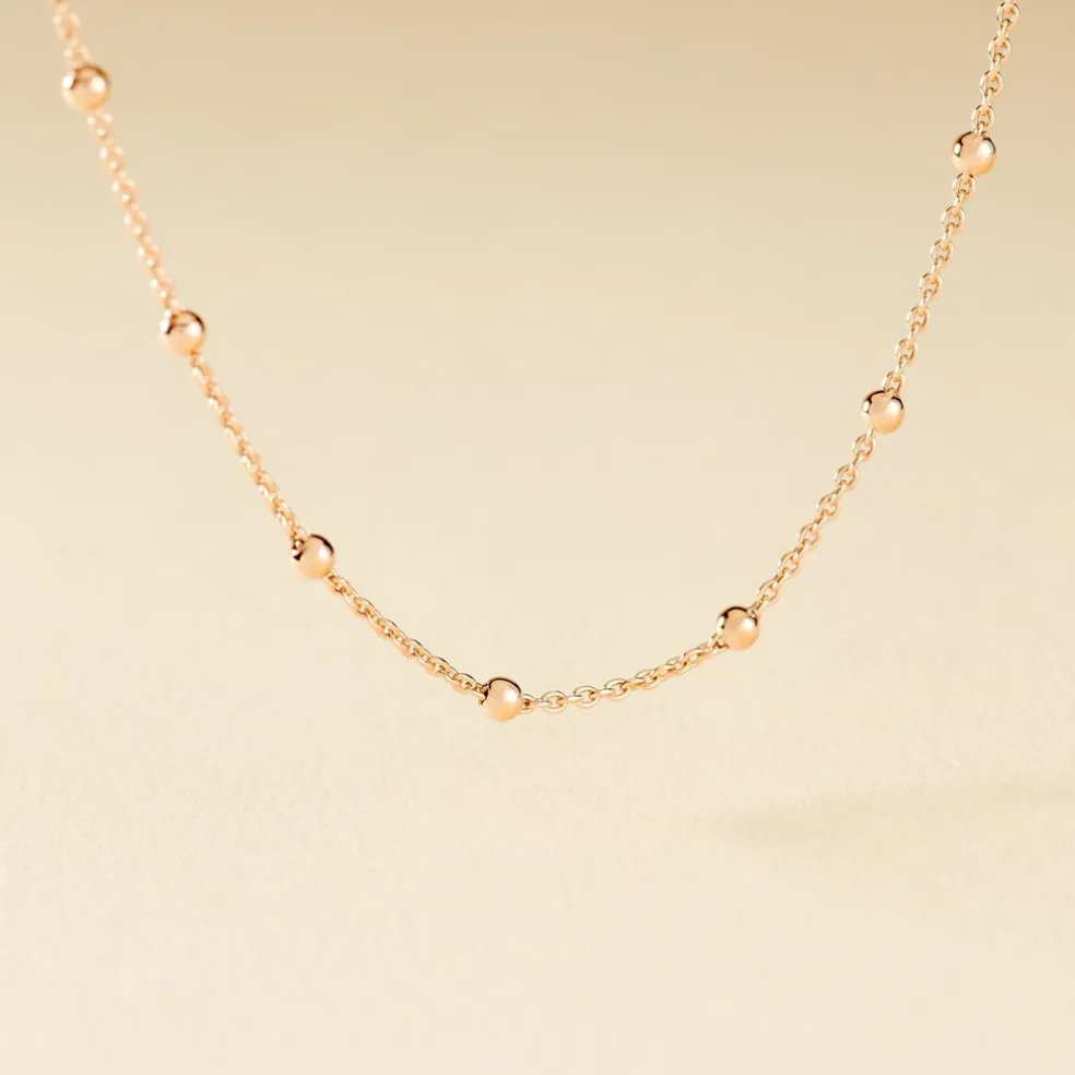Collier Elea Argent Rose