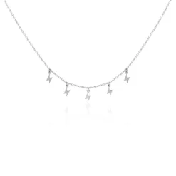 Collier Electra Argent Blanc