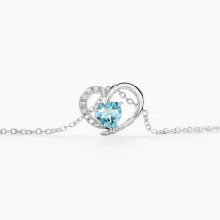 Collier Eliana Or Blanc Topaze Et Oxyde De Zirconium