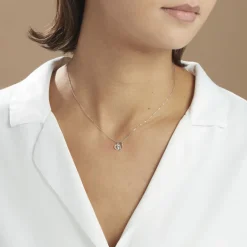 Collier Eliana Or Blanc Topaze Et Oxyde De Zirconium