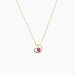 Collier Eliana Or Jaune Rhodolite Oxyde De Zirconium
