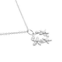 Collier Elinia Argent Blanc Oxyde De Zirconium