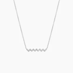 Collier Elixanne Argent Blanc Oxyde De Zirconium