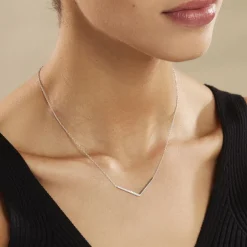 Collier Emea Argent Blanc Oxyde De Zirconium