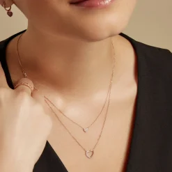 Collier Emilia Or Rose Diamant