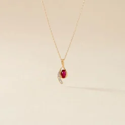 Collier Emotion Or Jaune Rubis Diamant