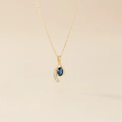 Collier Emotion Or Jaune Saphir Diamant