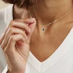 Collier Emotion Or Jaune Saphir Diamant