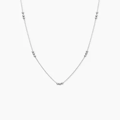 Collier Eniola Argent Blanc