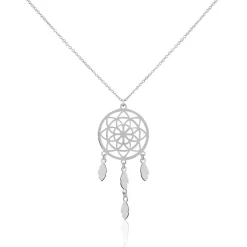 Collier Enola Argent Blanc