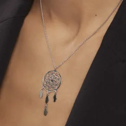 Collier Enola Argent Blanc